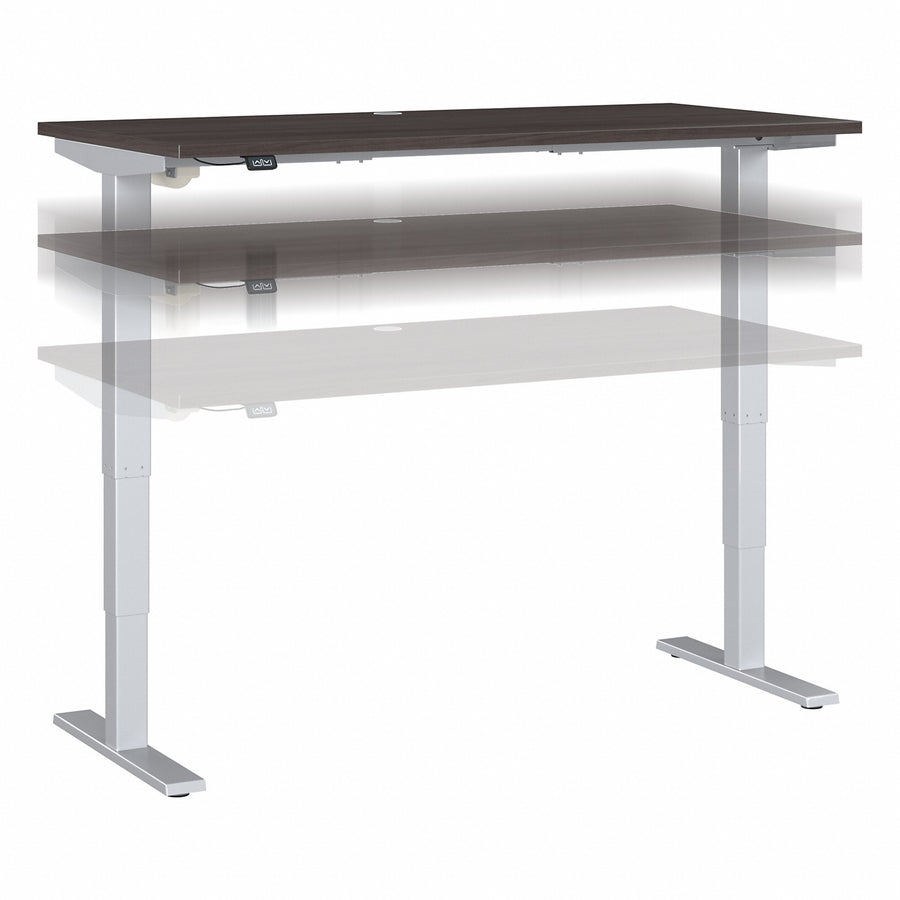 60" Broad Adjustable Standing Desk in Storm Gray
