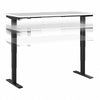 60" White & Black Adjustable Standing Desk