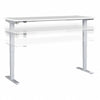 72" White Adjustable Standing Desk