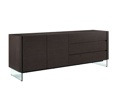 74" Gray Woodgrain Professional Credenza