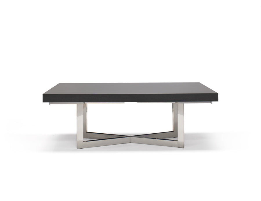 Modern 84 - 123" High Gloss Gray Oak Conference Table with Optional Credenza
