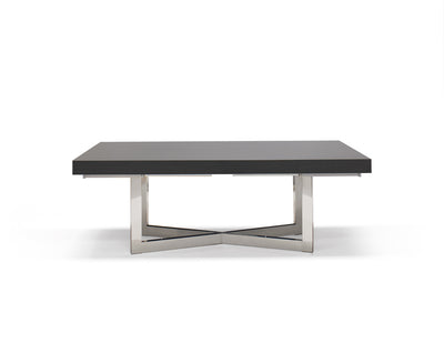 Modern 84 - 123" High Gloss Gray Oak Conference Table with Optional Credenza