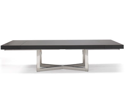 Modern 84 - 123" High Gloss Gray Oak Conference Table with Optional Credenza