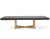 Modern 84 - 123" High Gloss Gray Oak Conference Table with Gold Base