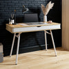 45" Pine & White Modern Desk