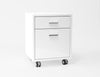 White Lacquer Mobile File Cabinet by Sharelle