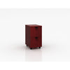 2-Drawer Mahogany Mobile File Cabinet