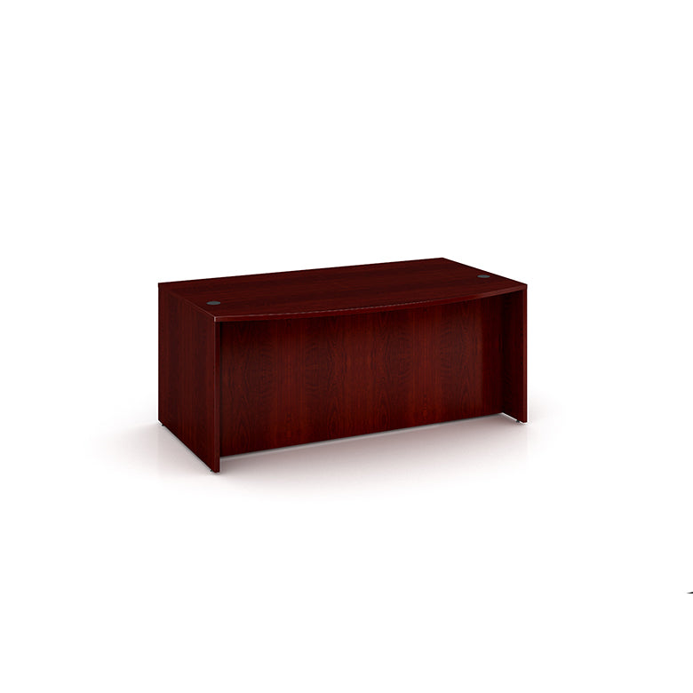 71" Gorgeous Mahogany Bow Front Desk