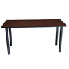 60" Mahogany Training Table with Optional Casters
