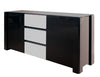 Black & Gray Lacquer Modern 66" Credenza