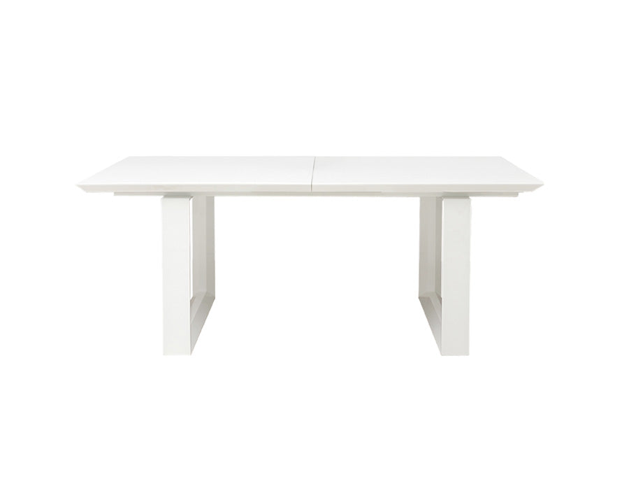 Modern White Lacquer Conference Table with Gray Lacquer Extension (80" W to 100" W)