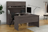 60" U-Shaped or L-Shaped Desk with Extra Storage in Bark Gray