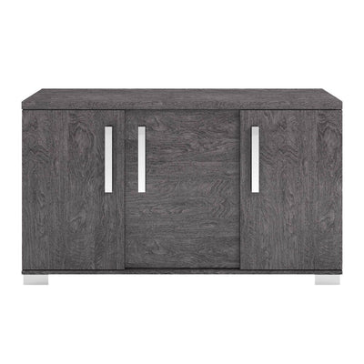 Classic Gray Birch High Gloss Storage Credenza