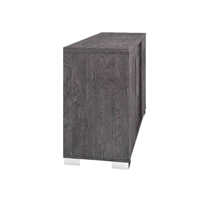 Classic Gray Birch High Gloss Storage Credenza