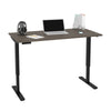 60" Bark Gray Office Desk with Electric Height Adjustment