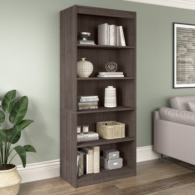 65" Gray Maple Desk with Three Drawers