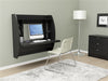 Modern 42" Black Floating Wall Mounted Desk