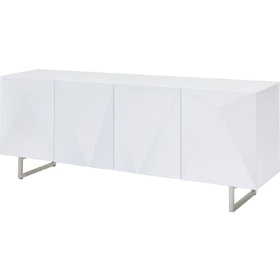 79" Sleek Storage Credenza in High-Gloss White