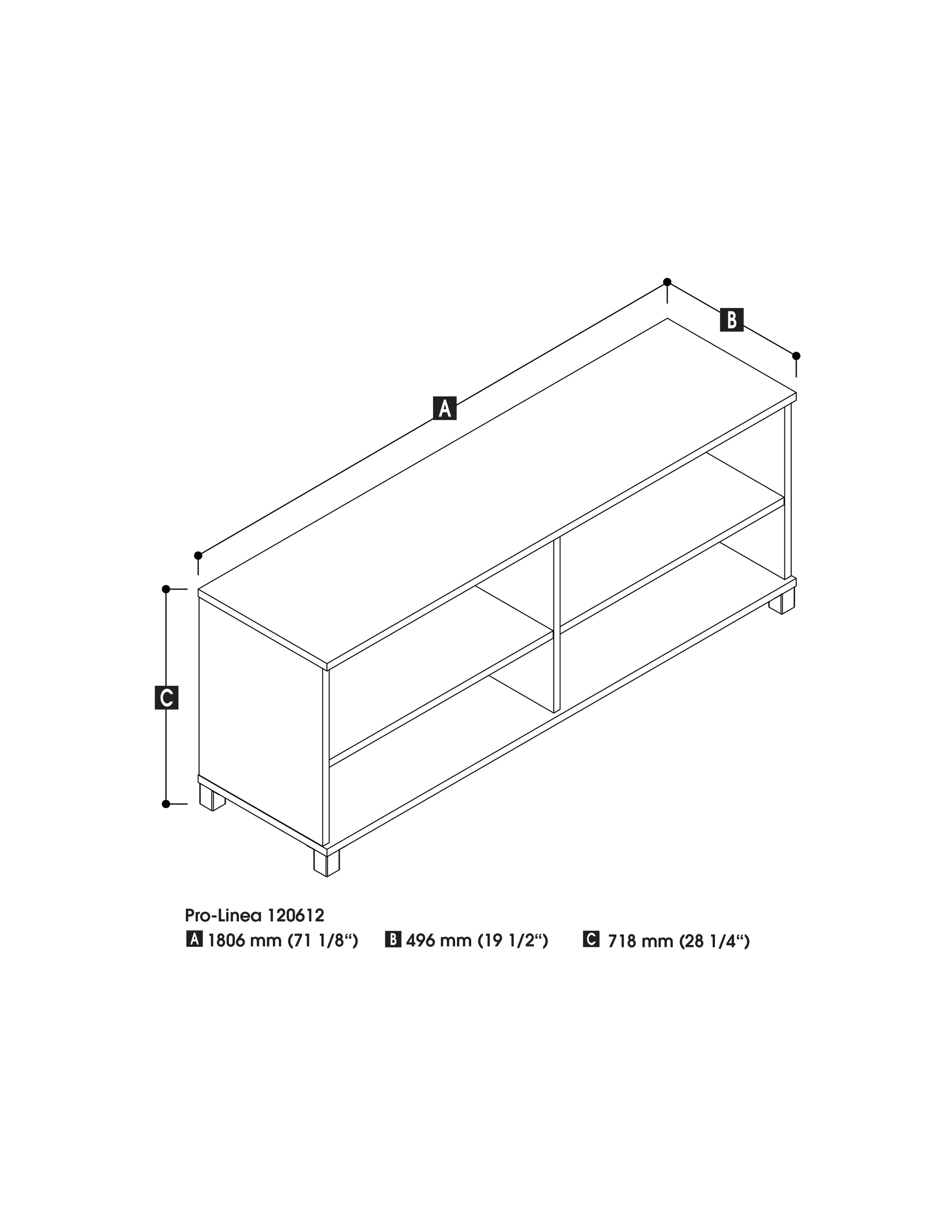 72" Modern White Credenza with Spacious Storage