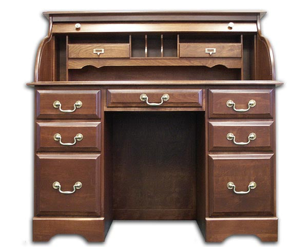 Solid Cherry 48" Double Pedestal Executive Desk