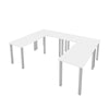 Set of Four 48" X 24" Modular Desks in White