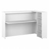 72" X 48" White Reception Desk with Shelves