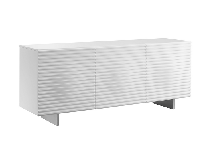 Unique 71" White Lacquer Credenza