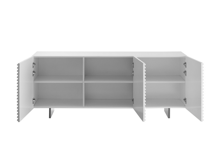 Unique 71" White Lacquer Credenza