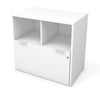 30" Modern White File Cabinet with One Locking Drawer