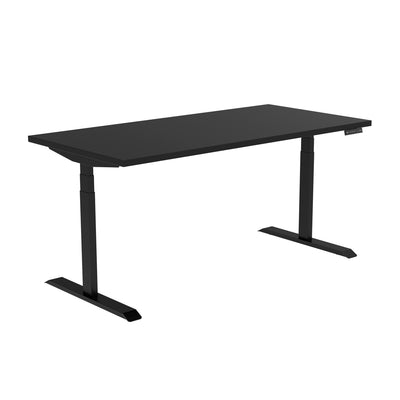 48" Black Adjustable Height Desk with Broad Base