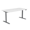 60" White Adjustable Height Desk with Electric Motor