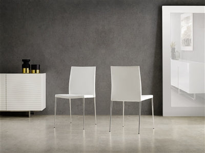 Bright White Eco-Leather Guest or Conference Chair