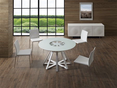 Bright White Eco-Leather Guest or Conference Chair