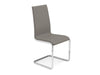 Sleek Gray Eco-Leather & Stainless Steel Guest or Conference Chair