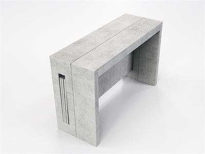 Modern Extendable Gray 17.5" - 73" Office Desk or Meeting Table