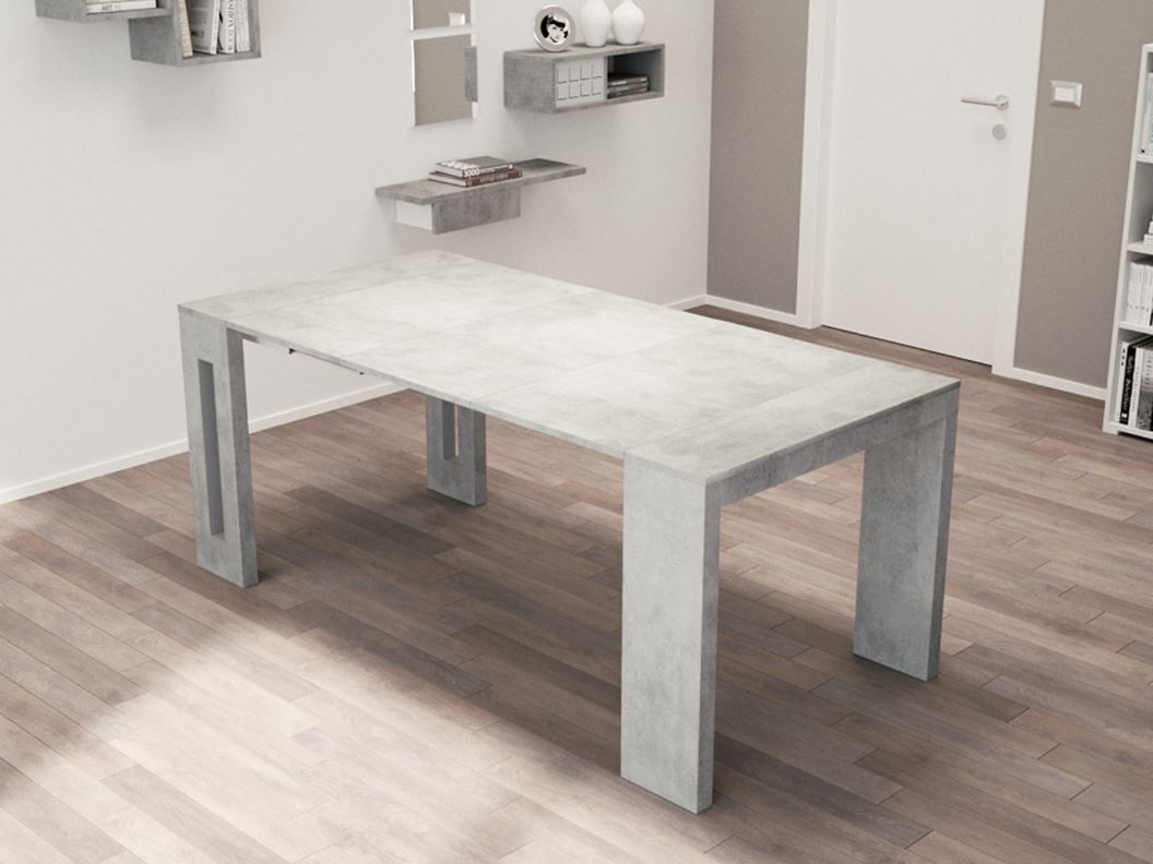 Modern Extendable Gray 17.5" - 73" Office Desk or Meeting Table