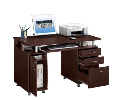Modern Double Pedestal Desk with CPU Cabinet