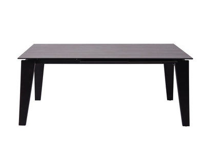 71" Black Extendable Conference Table with Ceramic & Glass Top