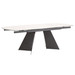 63" - 95" White Ceramic Conference Table with Dark Gray Steel Base