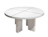 White Lacquer Circular Conference Meeting Table