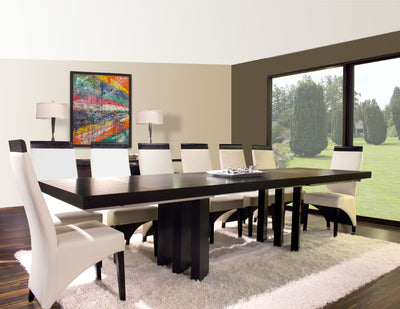 Modern Extending Wenge Conference Table with Distinctive Legs (94-134" W)