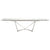 Modern 71" - 107" Glass & Matte Gray Steel Conference Table