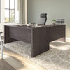65" Charcoal Maple L-Shaped Desk