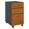 16" Natural Cherry & Slate 3 Drawer Mobile File Cabinet