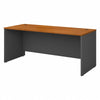 72" X 30" Sturdy Office Desk in Natural Cherry/Graphite