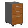 3 Drawer Mobile File Cabinet in Natural Cherry