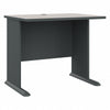 36" Petite Executive Desk in Slate & Warm White