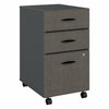 16" Crisp Slate 3 Drawer Mobile File Cabinet