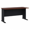 60" Modern Executive Desk in Hansen Cherry and Galaxy