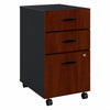16" 3 Drawer Mobile File Cabinet in Hansen Cherry and Galaxy